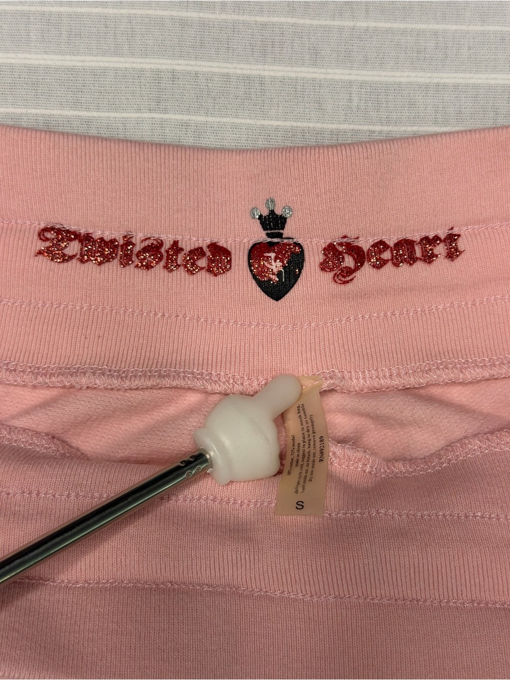💕 Twisted Heart Pink Rhinestone Tracksuit Set – Size Small - Picture 5 of 14